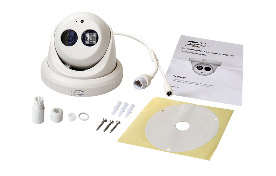 картинка Fox FX-IPC-D29FP-IR MIC LS Уличная купольная IP видеокамера 2.1 Mpx. от магазина Охранных систем и видеонаблюдения