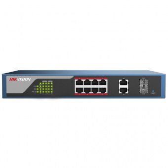 картинка PoE-свитч (Web-интерфейс) Hikvision DS-3E1310P-E с 8 PoE-портами от магазина Охранных систем и видеонаблюдения