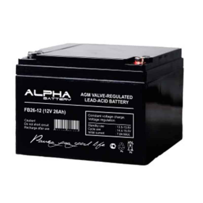 картинка АКБ ALPHA BATTERY FB 26-12 от магазина Охранных систем и видеонаблюдения