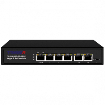 картинка РоЕ-коммутатор TRASSIR TR-NS1406-65-4POE от магазина Охранных систем и видеонаблюдения