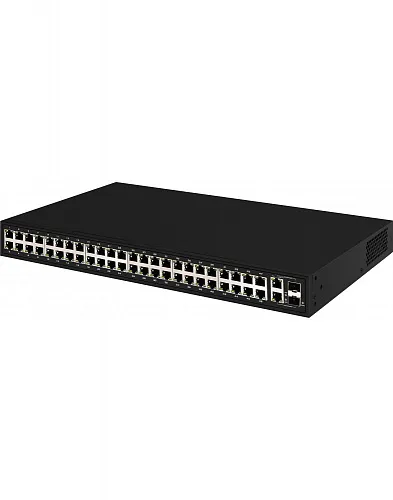 картинка NS-SW-48F2G-P PoE коммутатор Fast Ethernet на 48 x  RJ45 + 2 x  GE Combo uplink портов. от магазина Охранных систем и видеонаблюдения