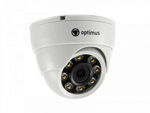 картинка Купольная IP-камера видеонаблюдения Optimus AHD-H022.1(2.8)F от магазина Охранных систем и видеонаблюдения