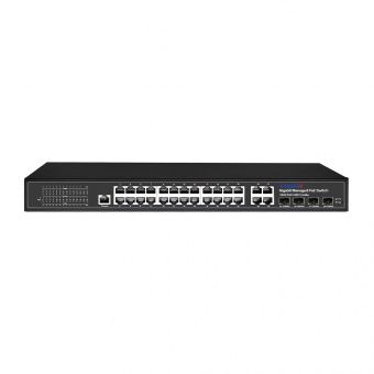 картинка РоЕ-коммутатор TRASSIR  TR-NS24284C-400-24PoE v2 от магазина Охранных систем и видеонаблюдения