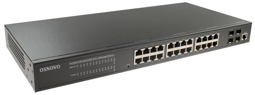 OSNOVO анонсирует L2  коммутатор SW-24G4SF-L2